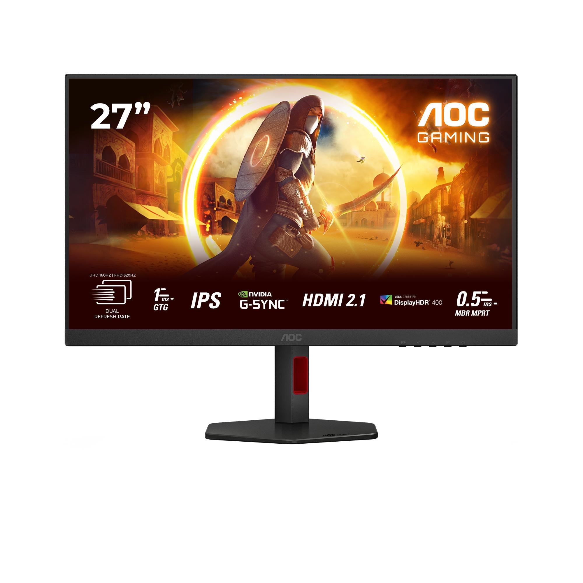 Aoc U27g4r 27â  Dual Frame 3840x2160 1ms 320hz Gaming Skærm Geekd Dk