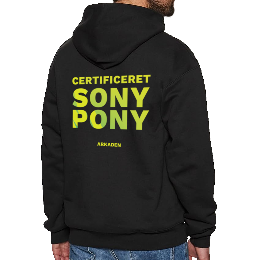 Arkaden Sony Pony Hoodie   Sort    -