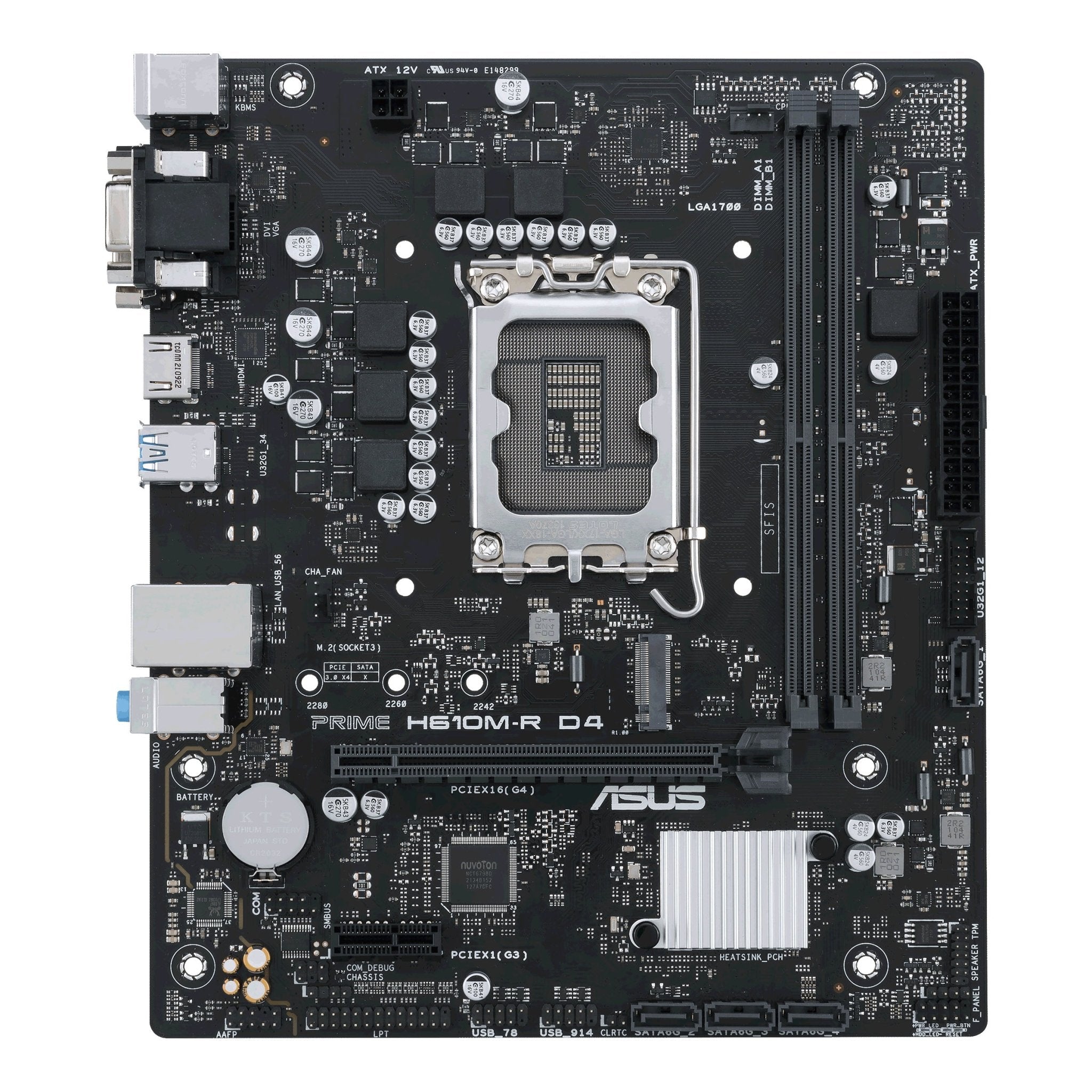 Asus Prime H610m-  D4  Matx  H610  Lga 1700  Ddr4  Bundkort Geekd Dk