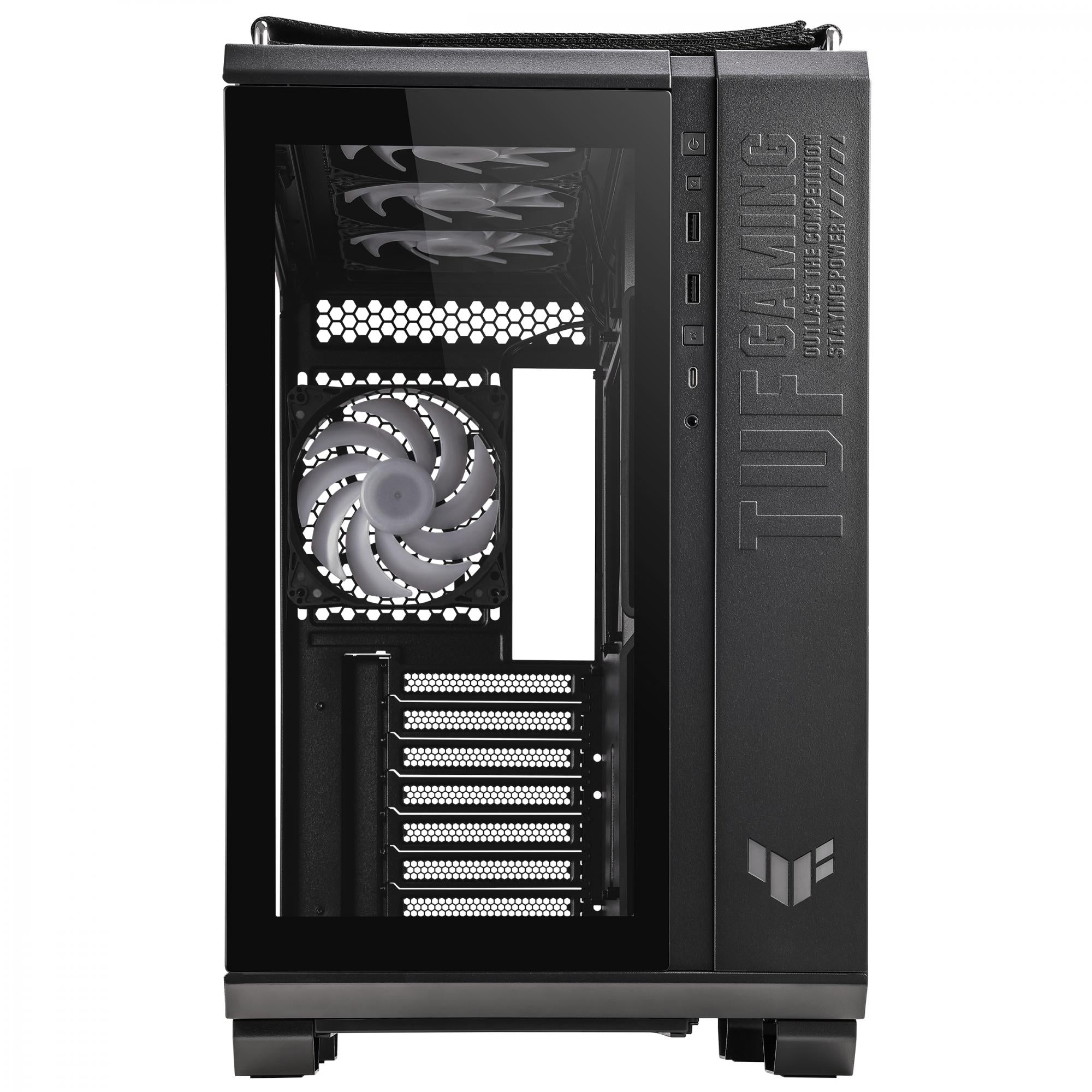 Asus Tuf Gaming Gt502 Plus Tempered Glass Dual Chamber Case Black    4x120mm Pre-installed Argb Fans Kabinet Geekd Dk