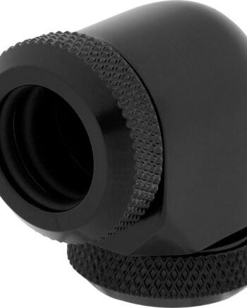 Corsair Hydro   Series Xf Hardline 90â  12mm Od Vinklet Fitting Til Flydende Kølesystem  -pack Sort Vandkøling Geekd Dk