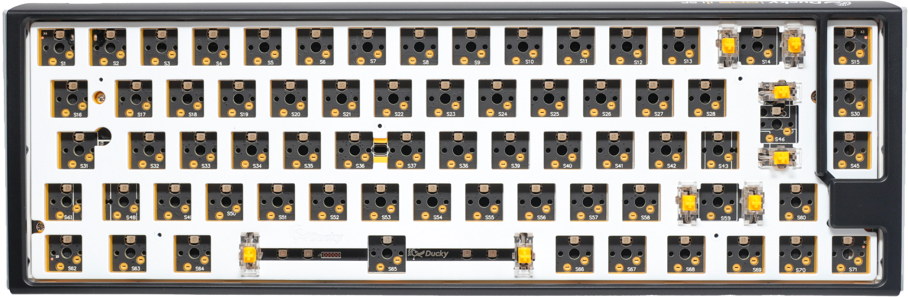 Ducky One   Hot Swap Iso Barebone Black Sf 65  Rgb Without Switches Keycaps