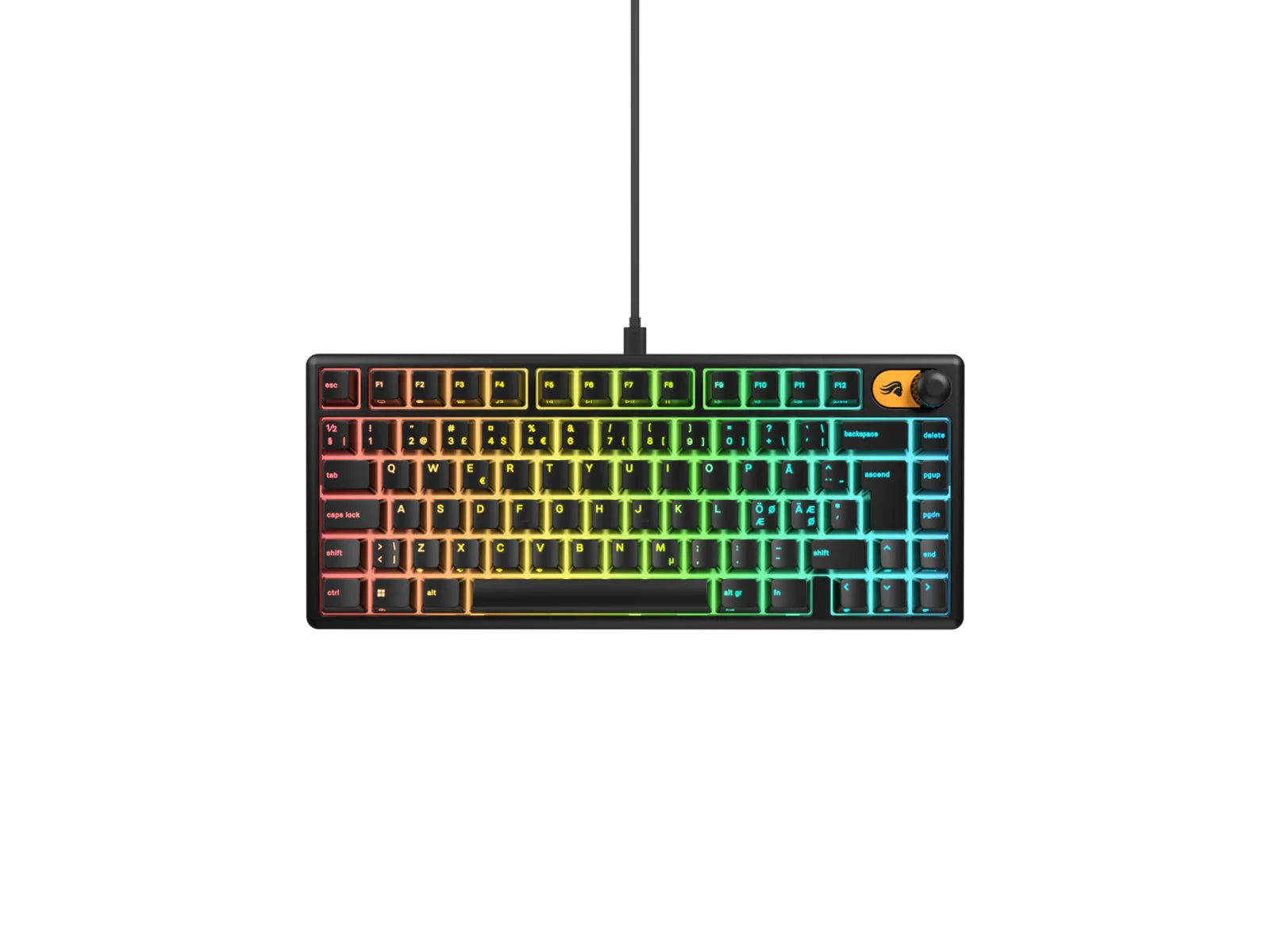 Glorious Gmbk 75  Membrane Wired Keyboard Black Tastatur Geekd Dk