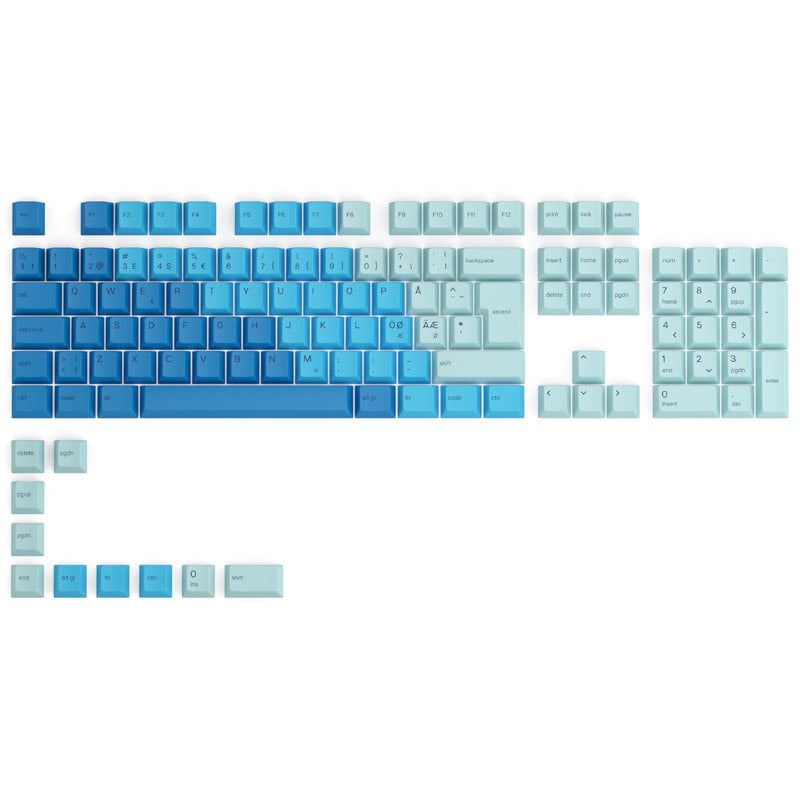 Glorious Gpbt Keycaps 115 Pbt Keycaps  Iso  Nordic-layout  Caribbean Ocean