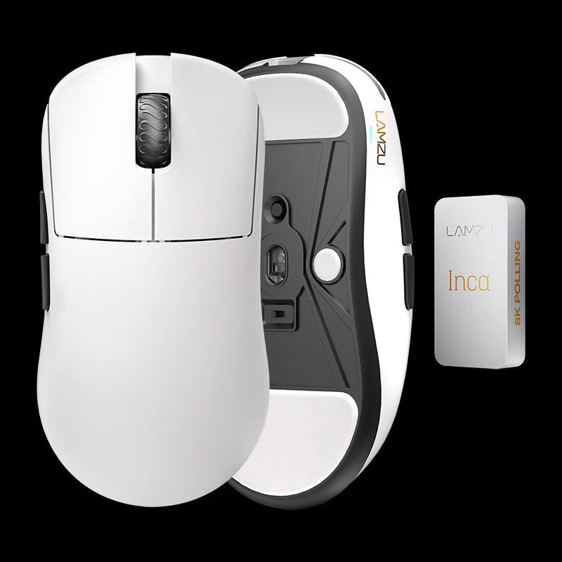 Lamzu Inca 8k Dongle Omron Optical White Mus Geekd Dk