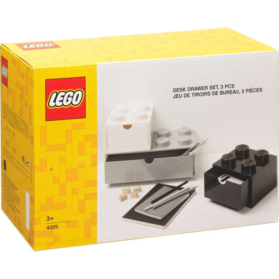 Legoâ  Skrivebordsskuffer Sæt    Stk  Hvid Opbevaringskasse Geekd Dk