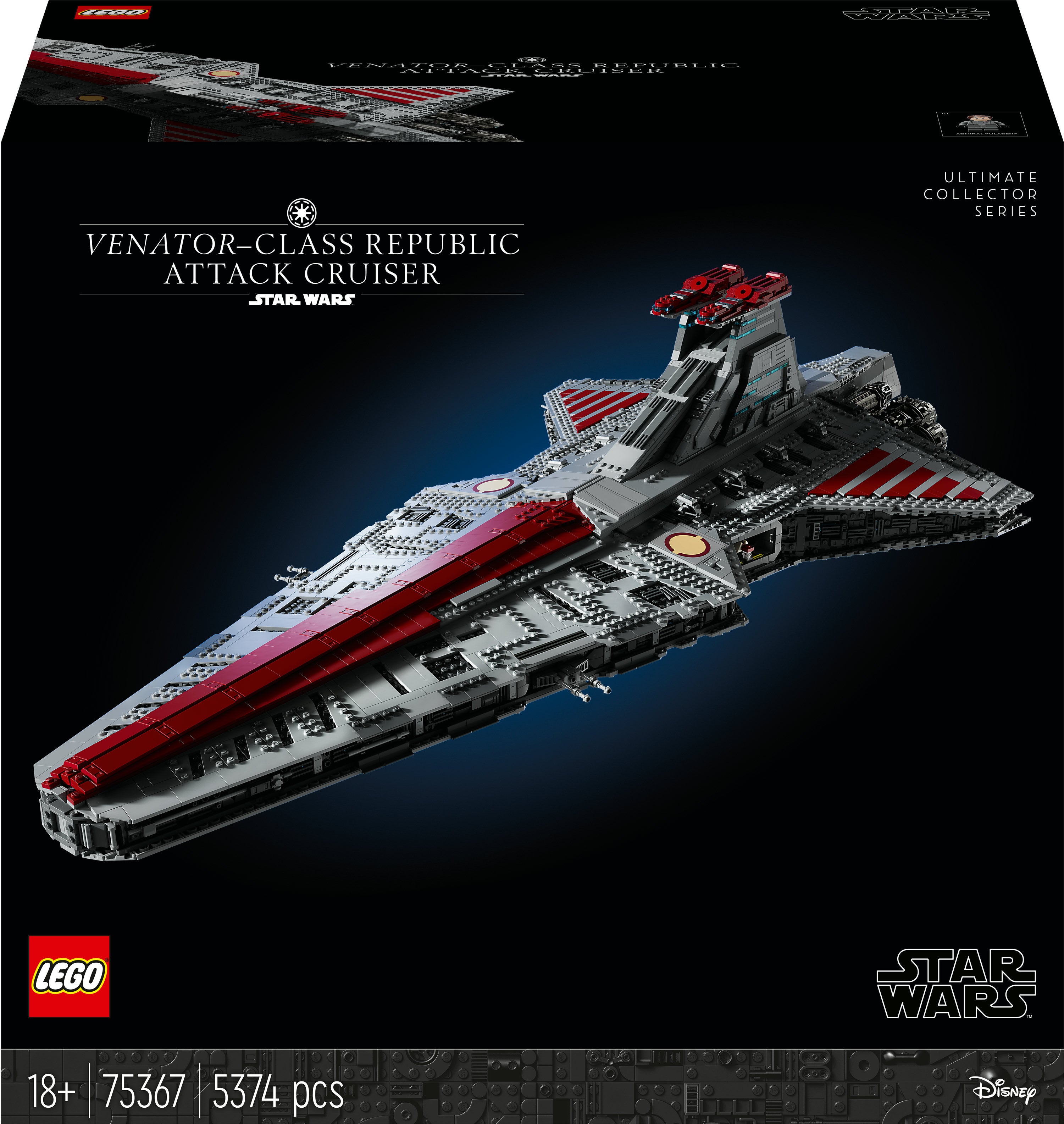 Lego 75367 Star Wars Republic Venator-klasse Angrebskrydser