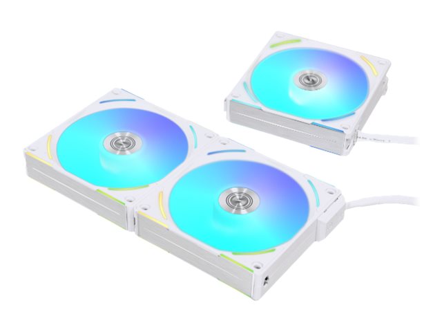 Lian Li Uni Fan Al120 V2 Rgb Pwm Fan   Pack White 120mm  28mm Width Kabinet Blæser Geekd Dk