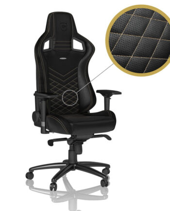 Noblechairs Epic Sort Guld Stol Geekd Dk