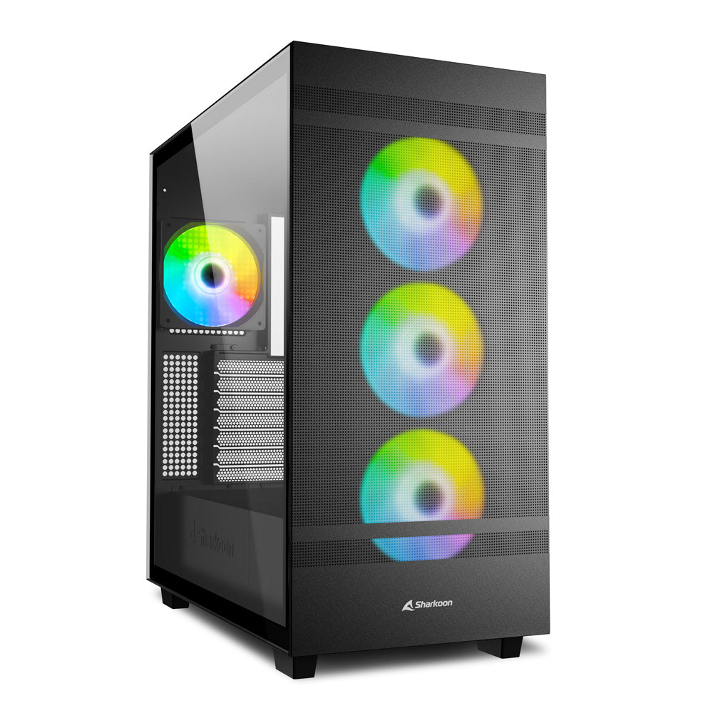 Sharkoon Rebel C50 Rgb  Tower Case  Black  Tempered Glass