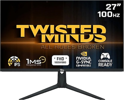 Twisted Minds Flat Gaming Monitor 27 Quot  Fhd 100hz