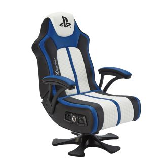 Xrocker Playstation Legend     Wireless Pedestal Chair White  Blue And Black Stol Geekd Dk