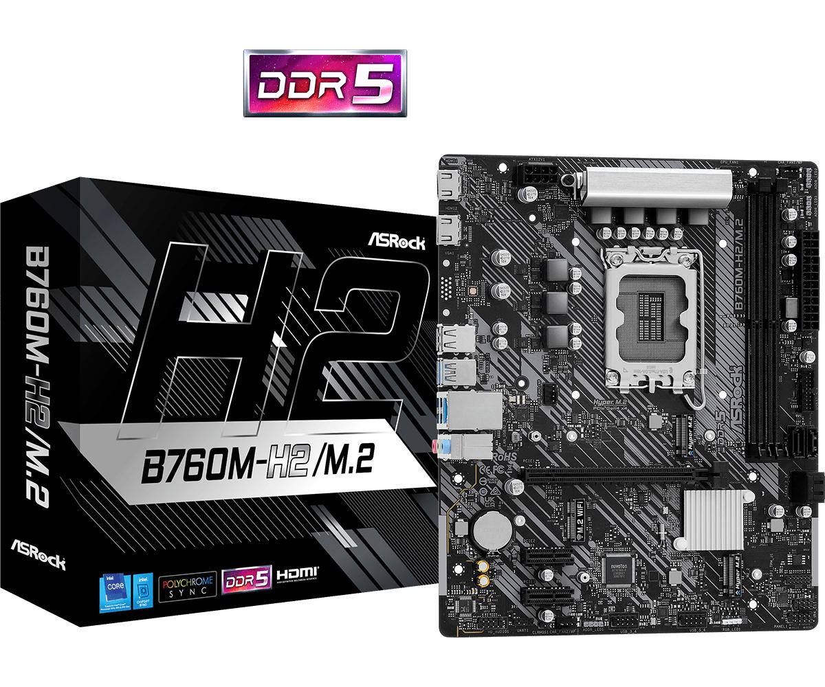 Asrock B760m-h2     Micro-atx Lga1700 Sokkel Intel B760