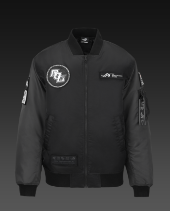 Asus Rog Cosmic Bomber Jacket Regular Fit Sort Grå   Small