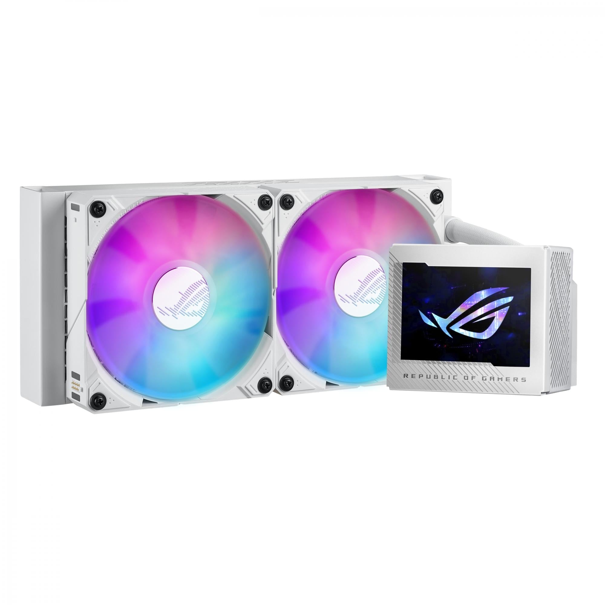 Asus Rog Ryujin Iii 240 Argb White Ed Aio Liquid Cooler Quot Lcd 2x120mm Rog Argb Magnetic Daisy-chainable Fans 2200 Rpm Pwm