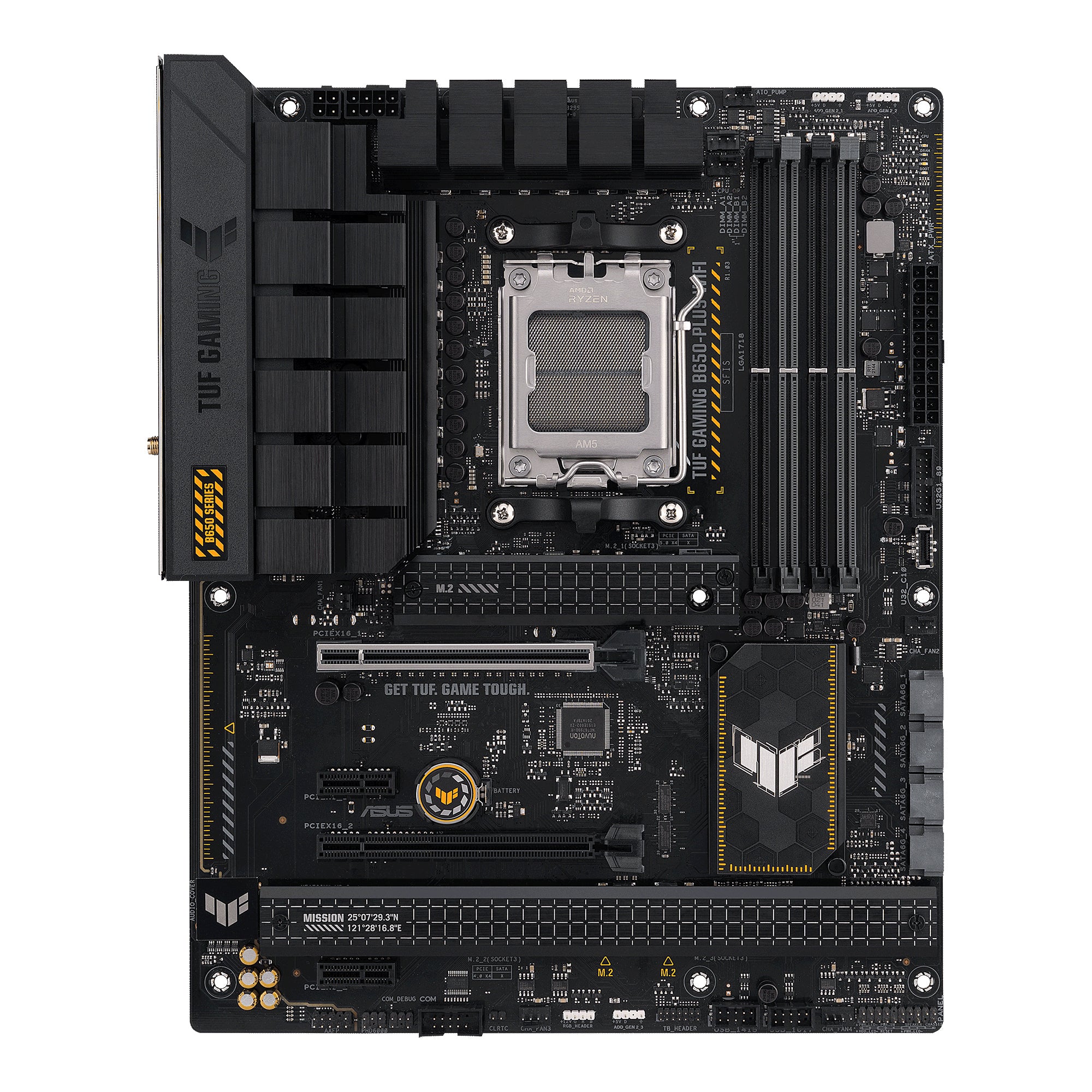 Asus Tuf Gaming B650-plus Wifi Mainboard Black Light Orange