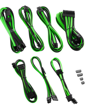 Cablemod  -series Pro Modmesh 12vhpwr Cable Kit For Corsair Rm  Rmi  Rmx  Black Label  Black Light Green Kabelforlænger Geekd Dk