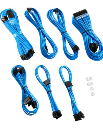 Cablemod  -series Pro Modmesh 12vhpwr Cable Kit For Corsair Rm  Rmi  Rmx  Black Label  Light Blue Kabelforlænger Geekd Dk