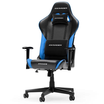 Dxracer Prince   Gamerstol Pvc Læder Sort Blå