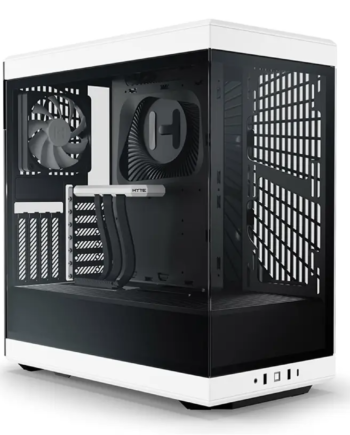Hyte Y40 Black White Miditower Panoramic Glass Veil  Included Pcie     Riser Cable    Included Fans Kabinet Geekd Dk