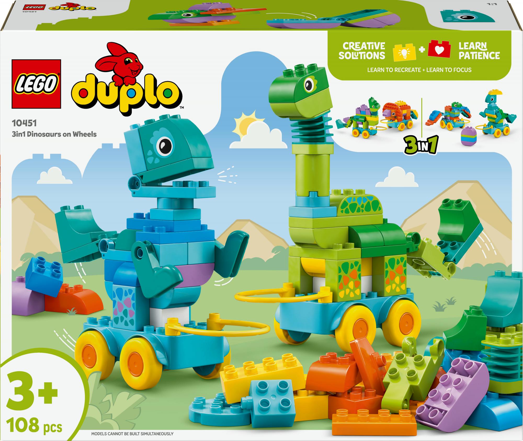 Lego 10451 Duplo Town Dinosaurs On Wheels  -in-  Set