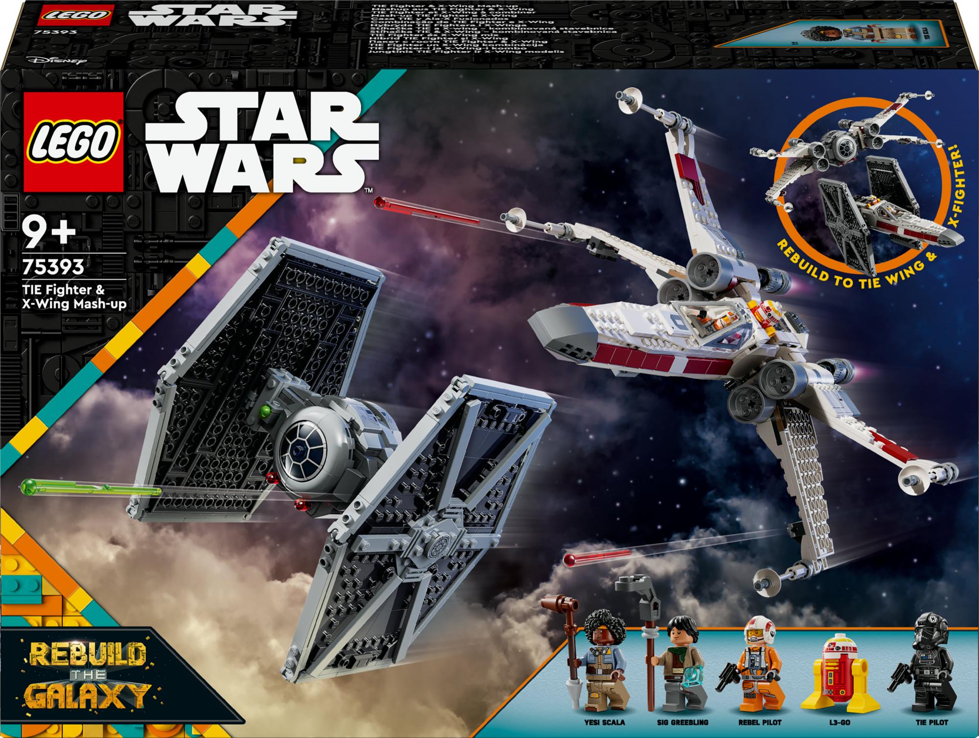 Lego 75393 Star Wars Mashup Of Tie Fighter    -wing Geekd Dk