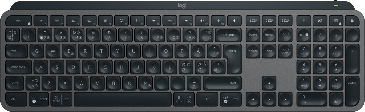 Logitech Mx Keys Advanced Trådløs Illuminated Tastatur