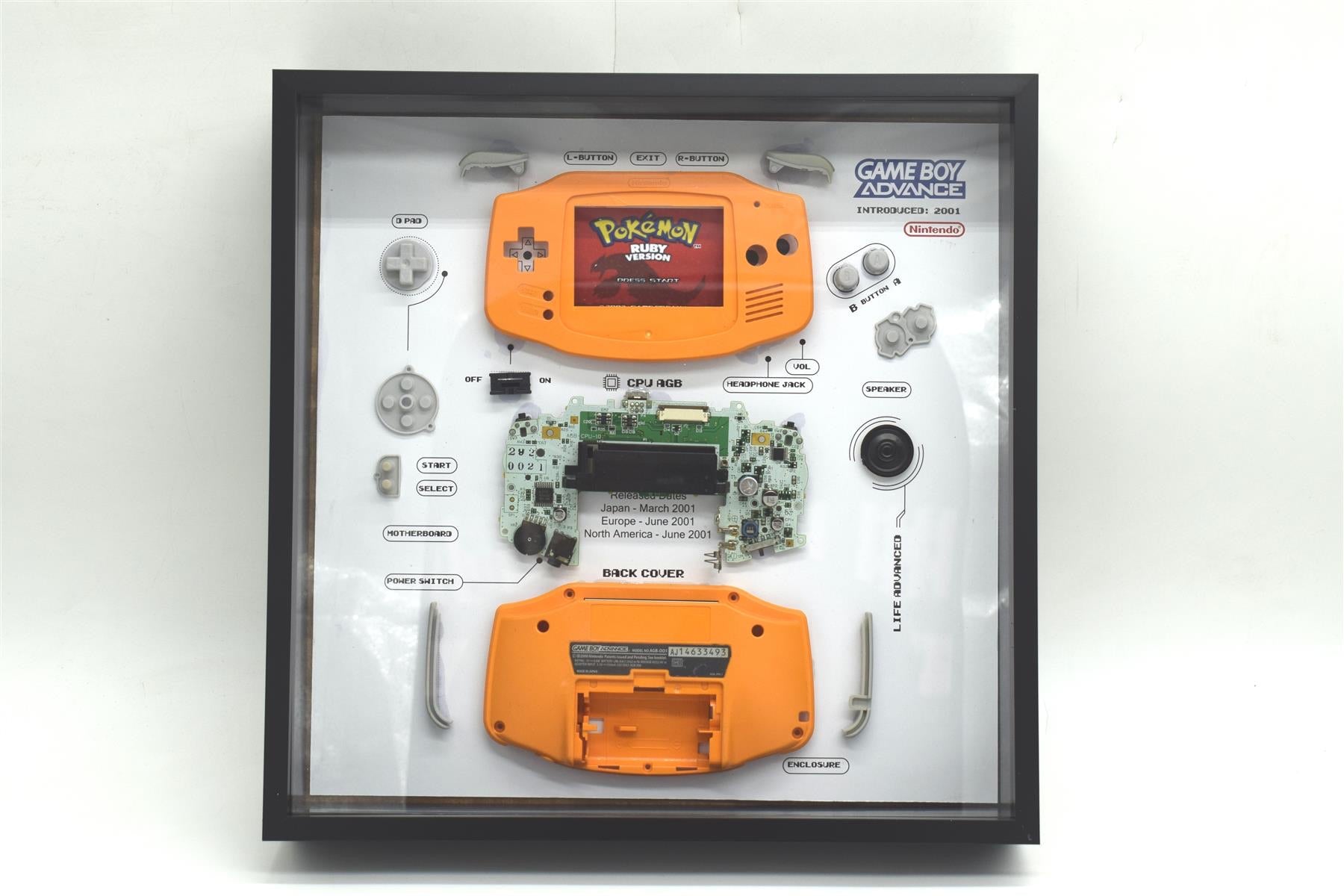 Grc Retro Art Game Boy Advance   Orange Merchandise Geekd Dk