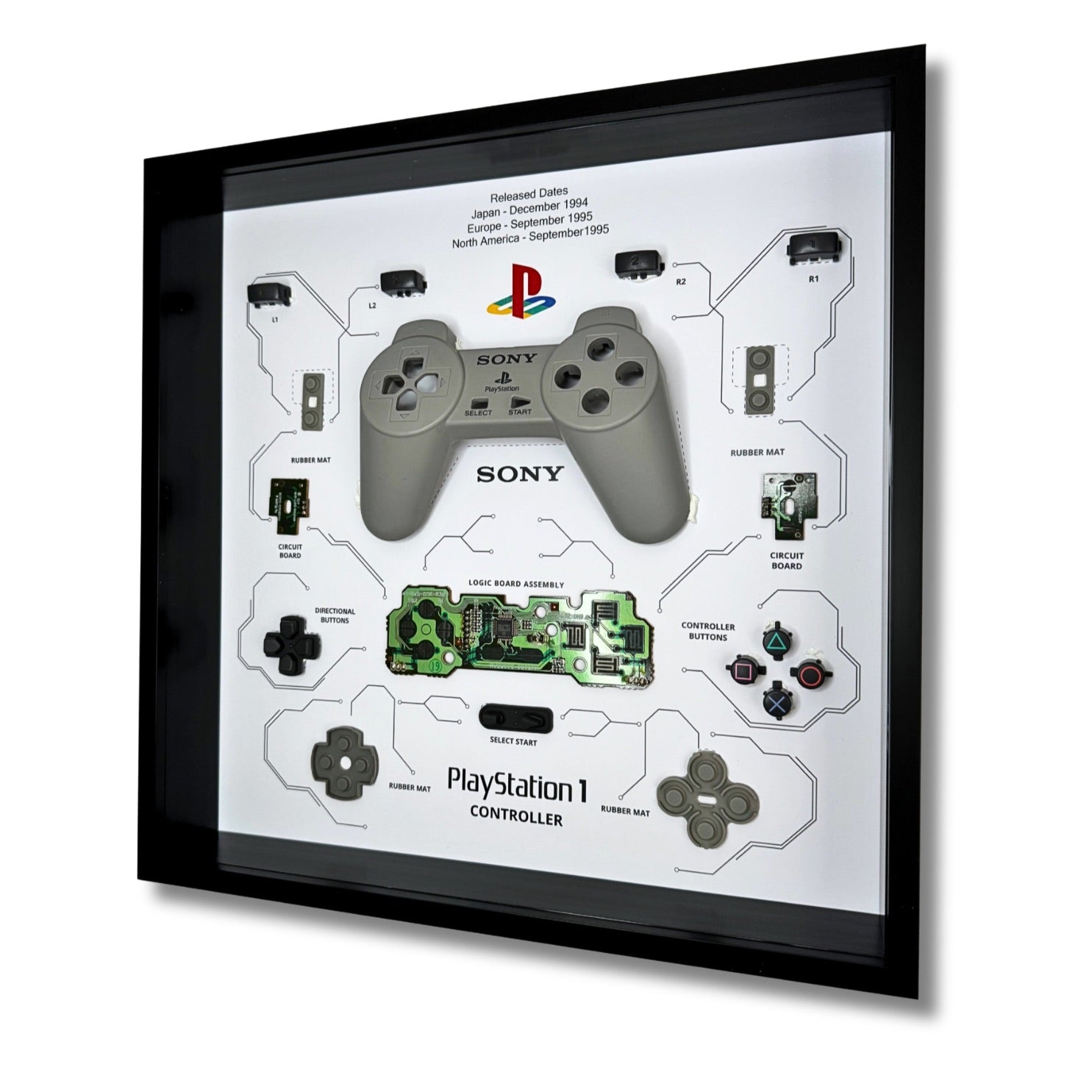 Grc Retro Art Ps1 Scph-1080   Scph-1010   Grå Merchandise Geekd Dk